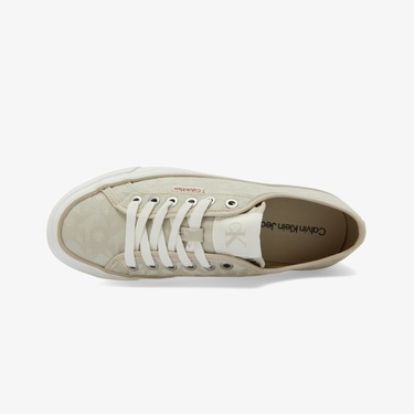  Calvin Klein Flat Jacquard Kadın Bej Sneaker