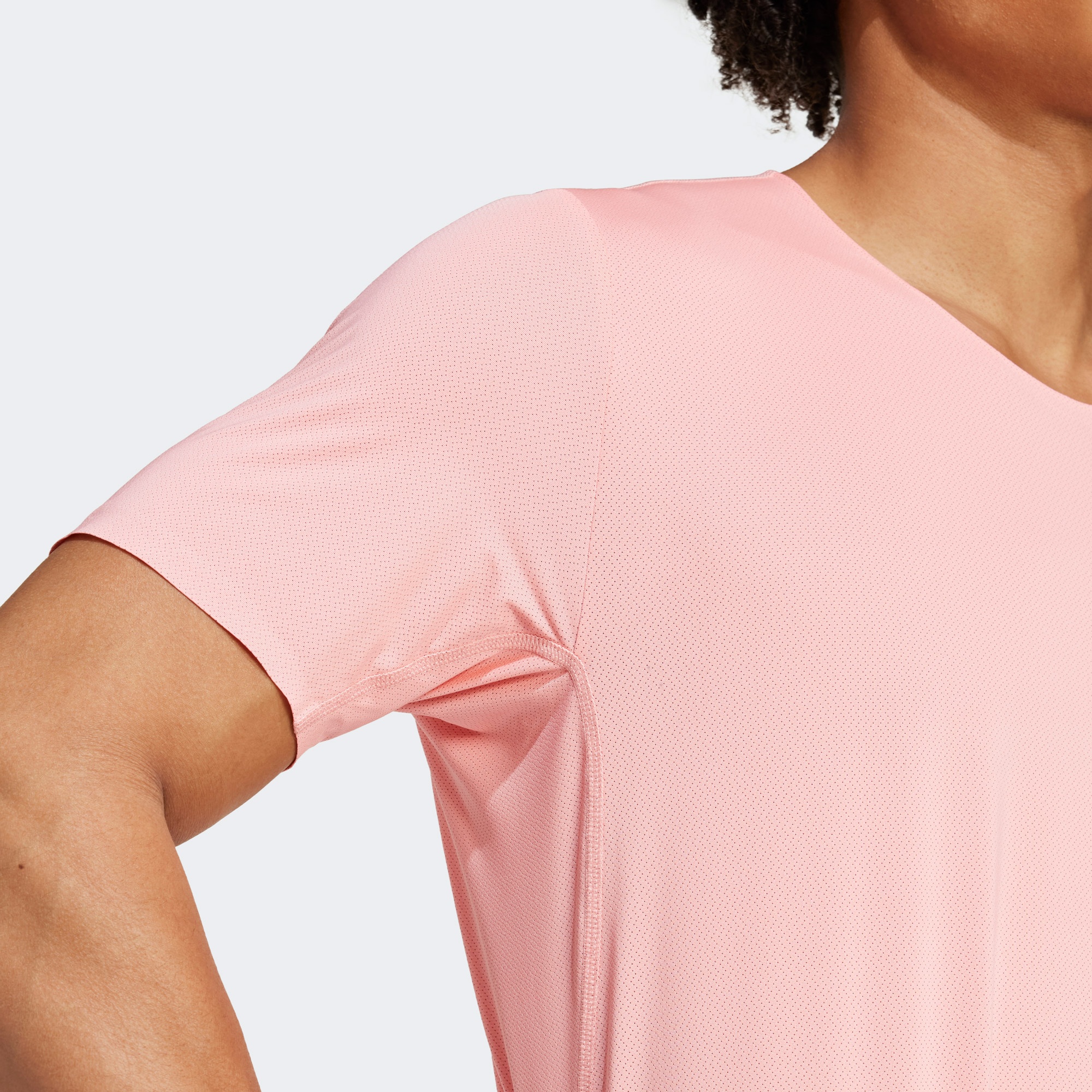 adidas Adizero Running Erkek Pembe Koşu T-Shirt