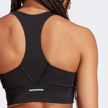  adidas Run-Pocket Medium Kadın Siyah Antrenman Bra