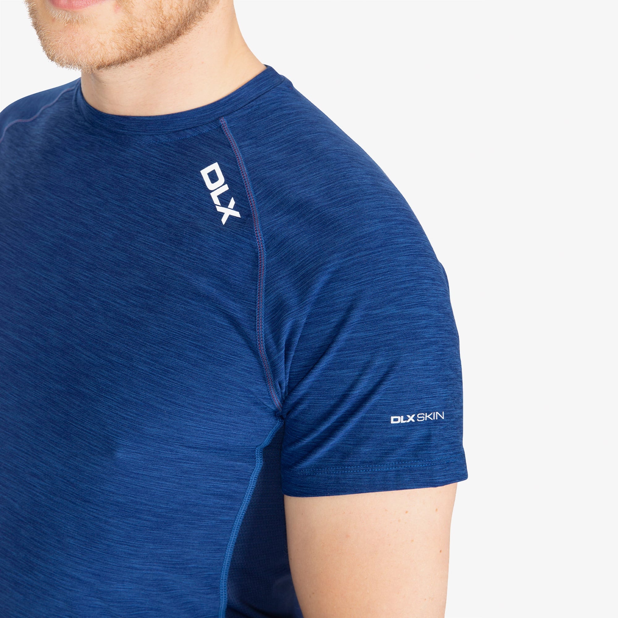 Trespass Cooper Dlx Active Erkek Mavi Antrenman T-Shirt