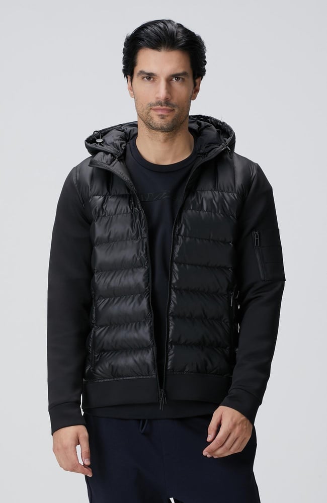  Network Erkek N-Tech Siyah Kapüşonlu Puffer Mont