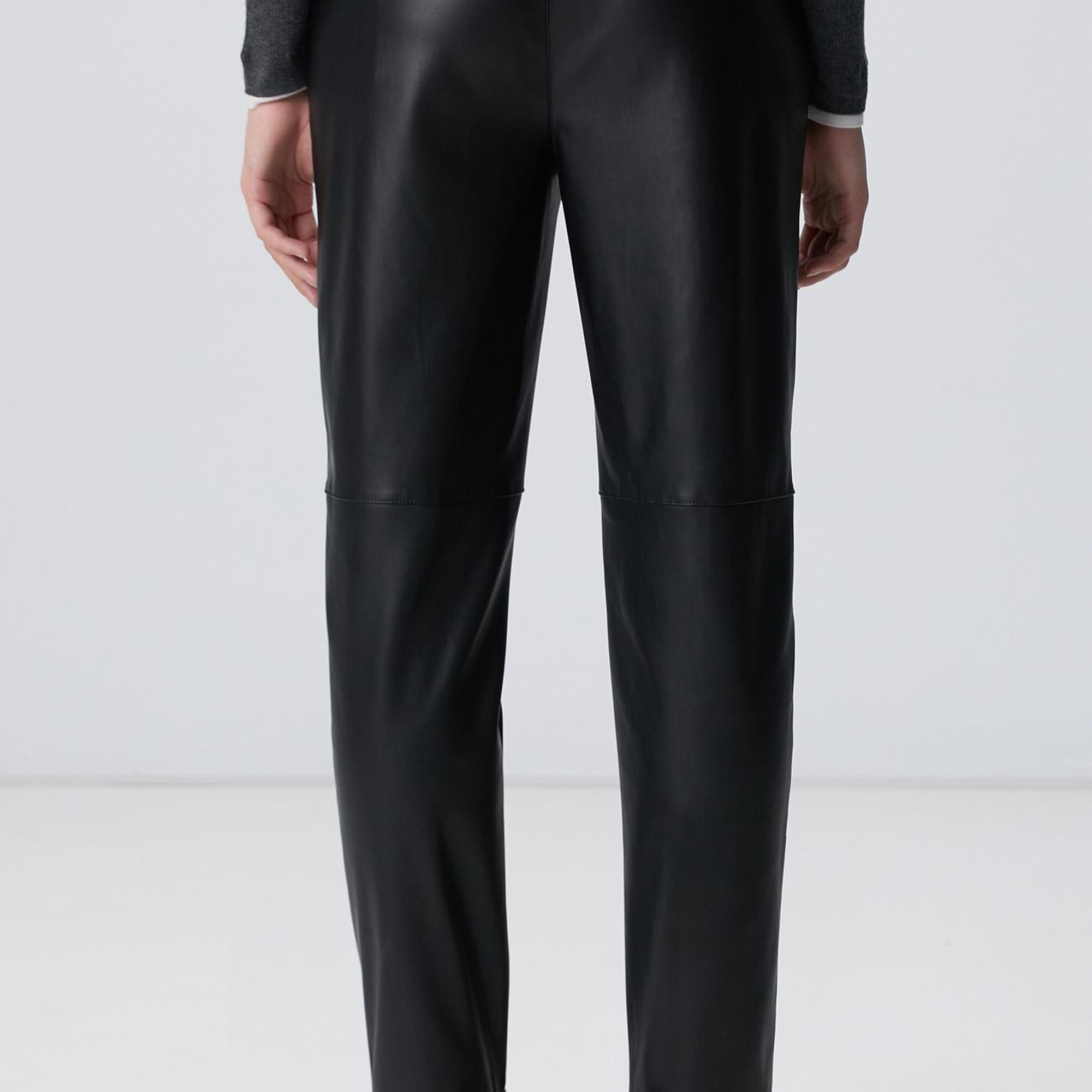 Network Kadın Siyah Vegan Deri Pantolon