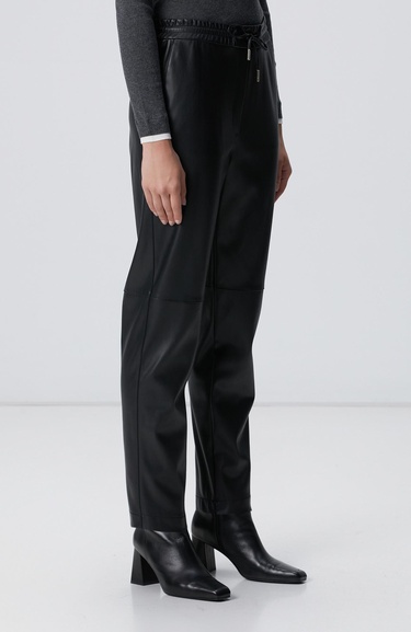  Network Kadın Siyah Vegan Deri Pantolon