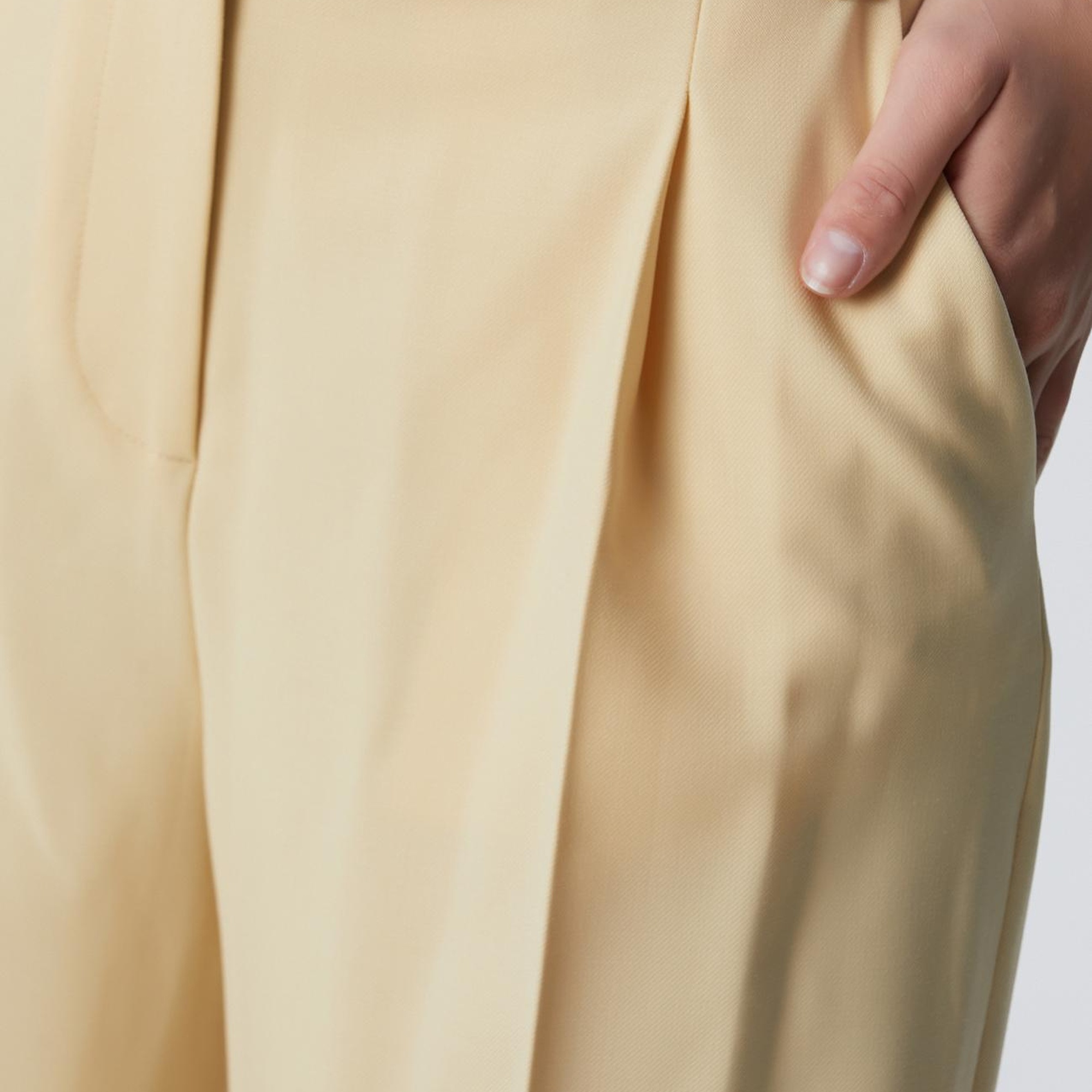 Network Kadın Sarı Yün Karışımlı Pantolon