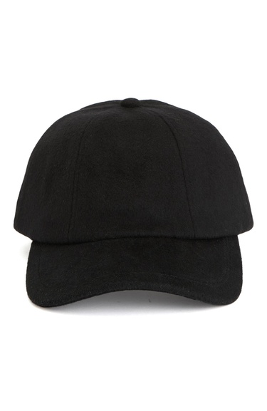  Network Erkek Siyah Yün Karışımlı Cap Şapka