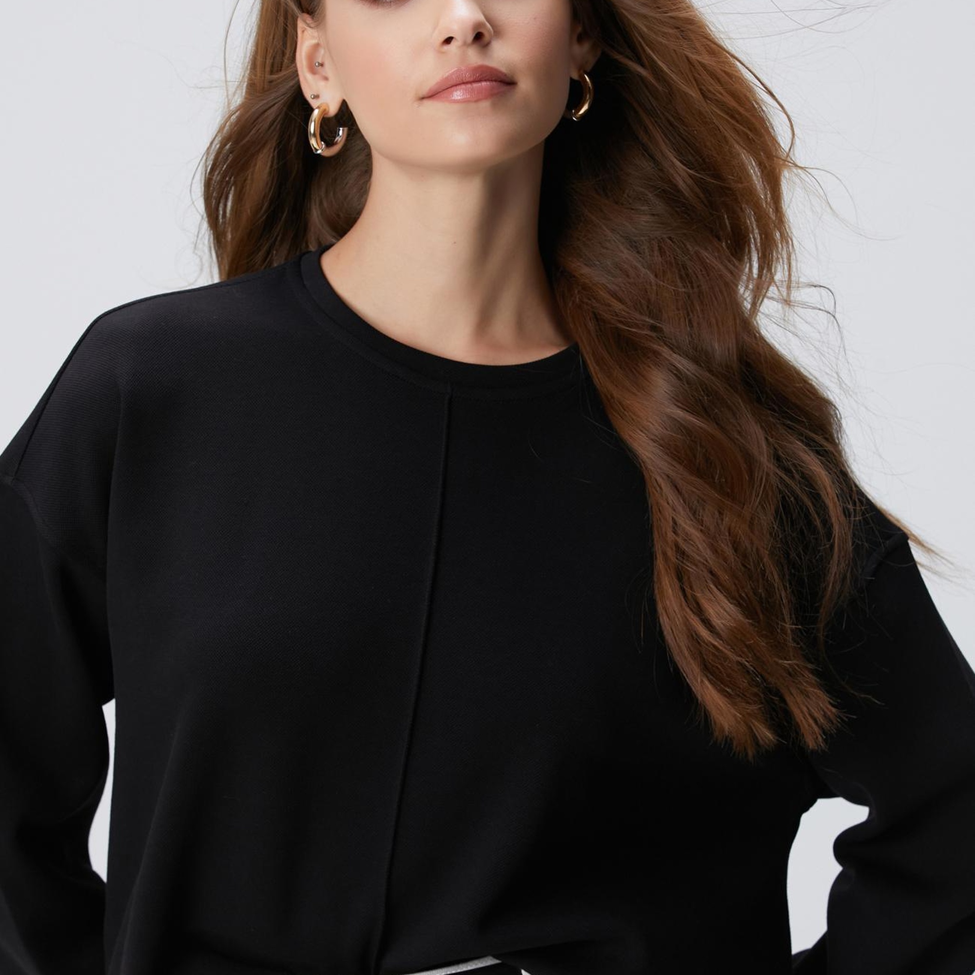 Network Kadın Siyah Sweatshirt