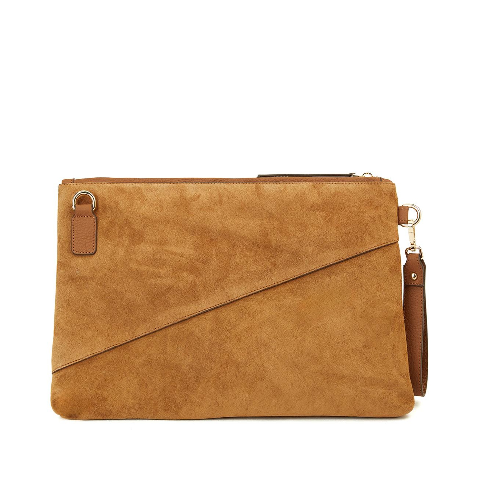 Network Kadın Taba Püsküllü Süet Clutch