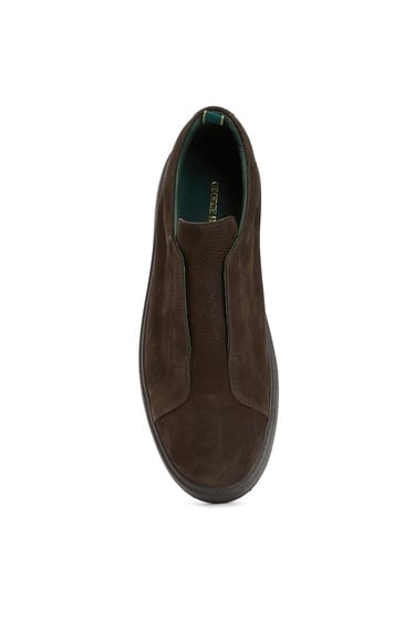  George Hogg Erkek Kahverengi Deri Sneaker