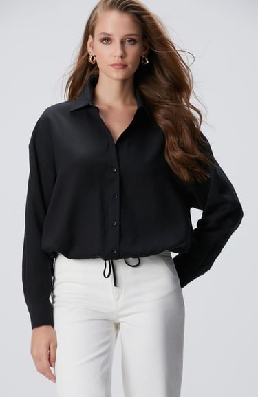  Network Kadın Siyah Gömlek