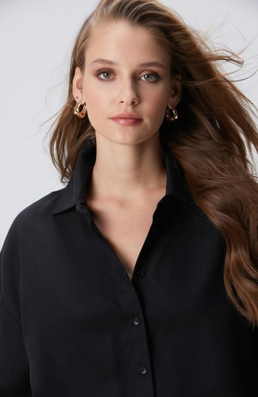  Network Kadın Siyah Gömlek