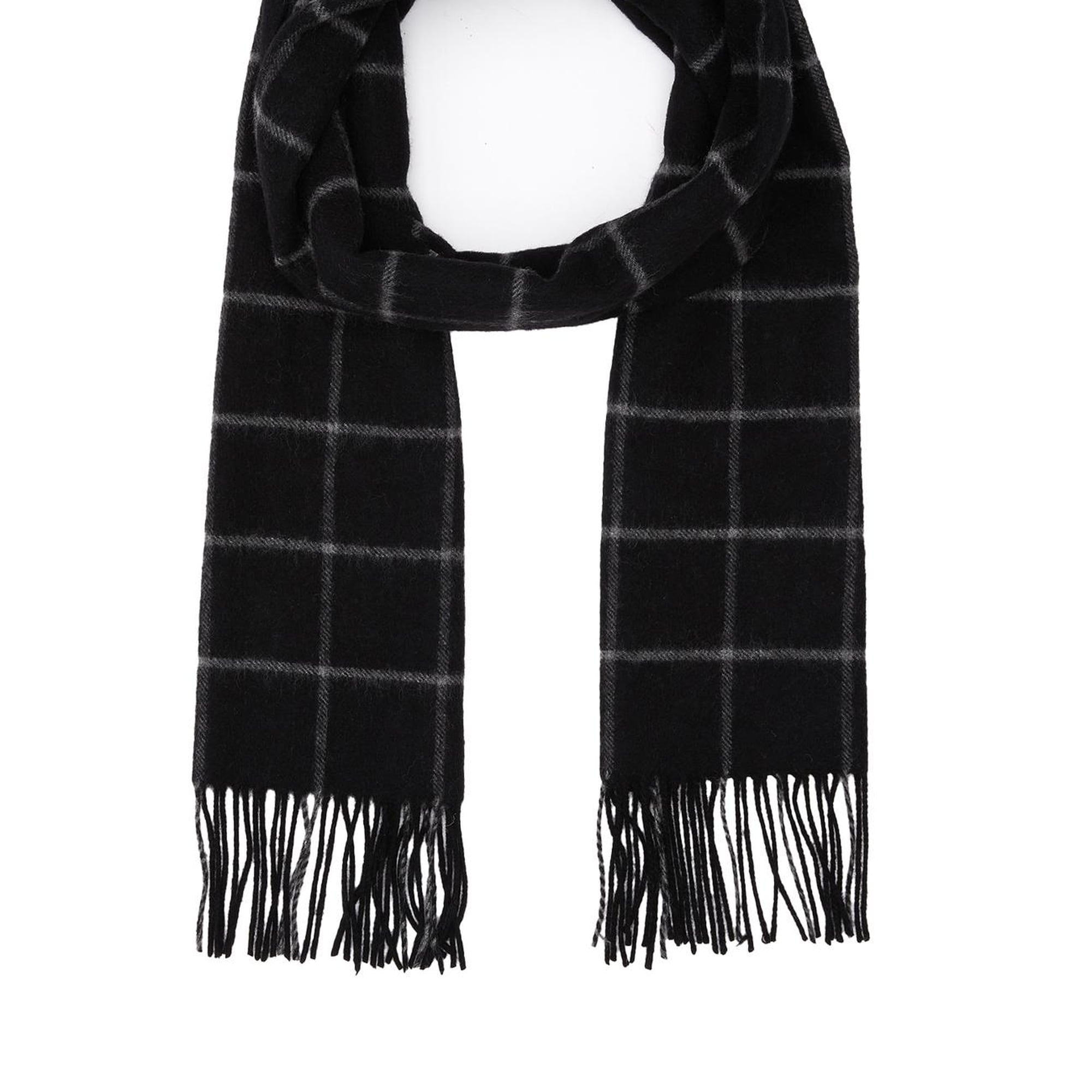 Network Erkek Siyah Yün Atkı