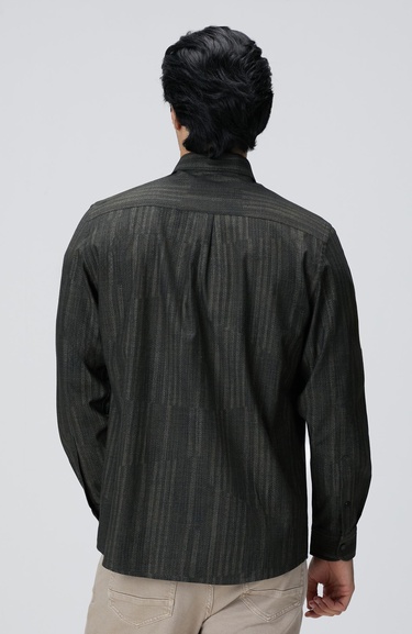  Network Erkek Haki Baskılı Gömlek