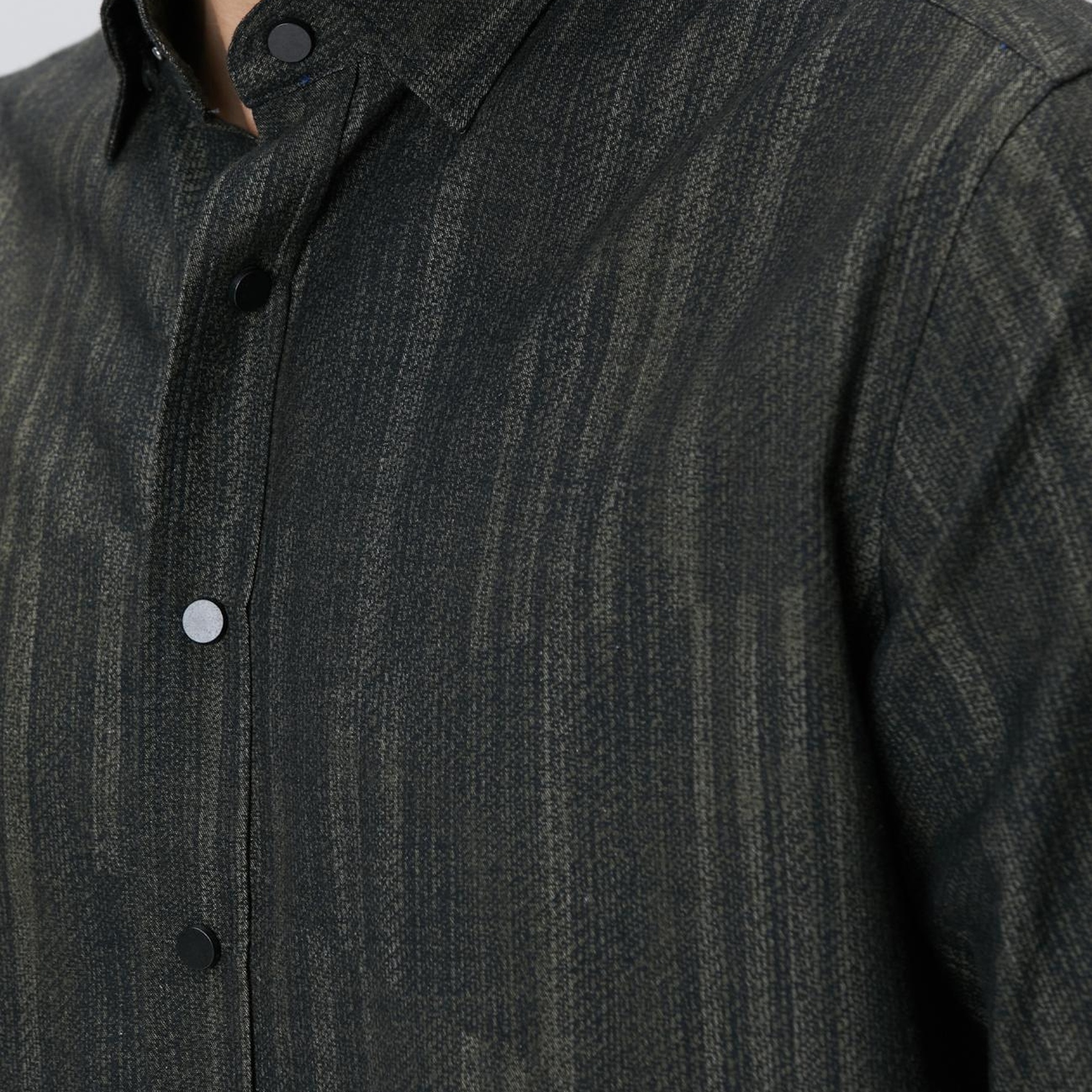 Network Erkek Haki Baskılı Gömlek