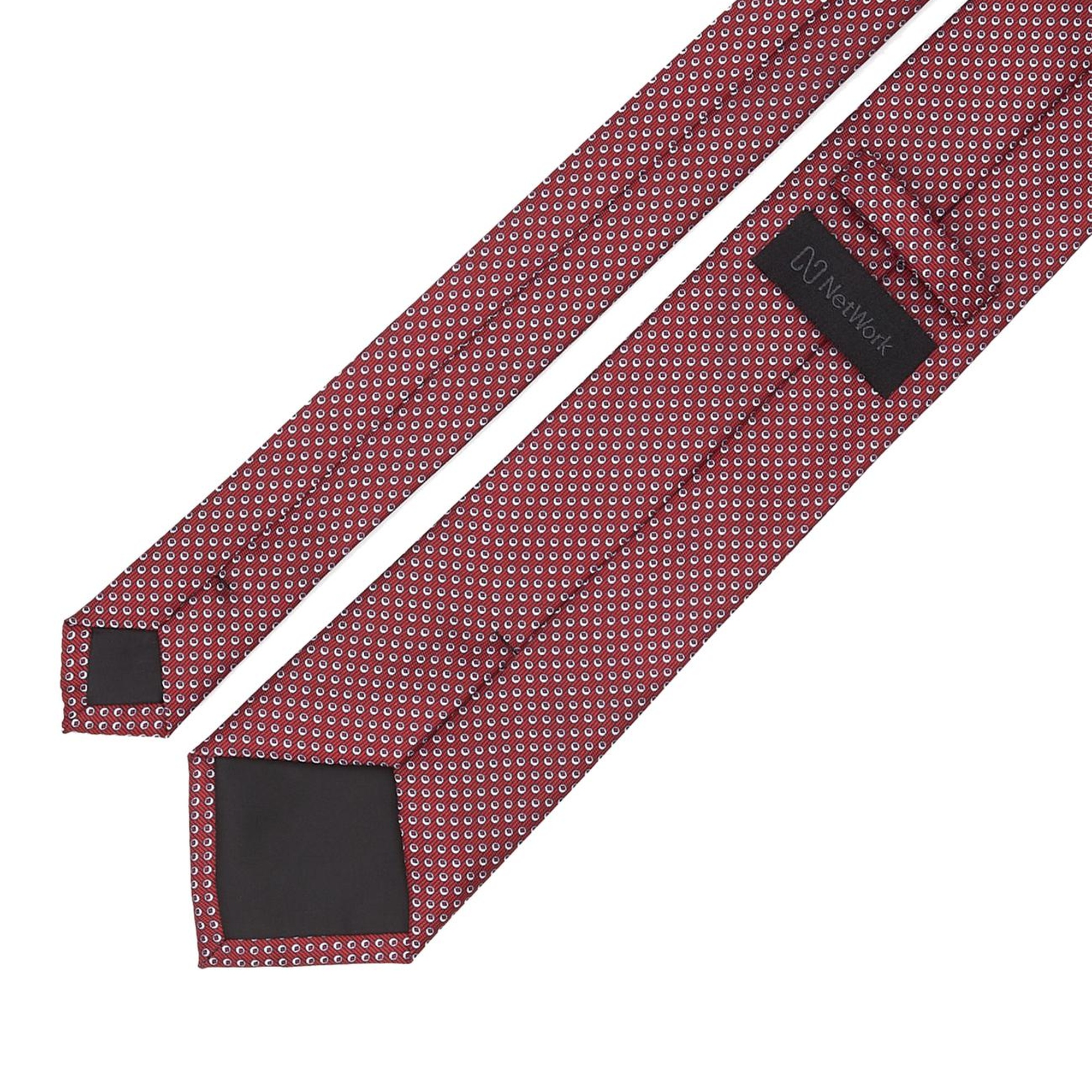 Network Erkek Bordo Desenli Kravat