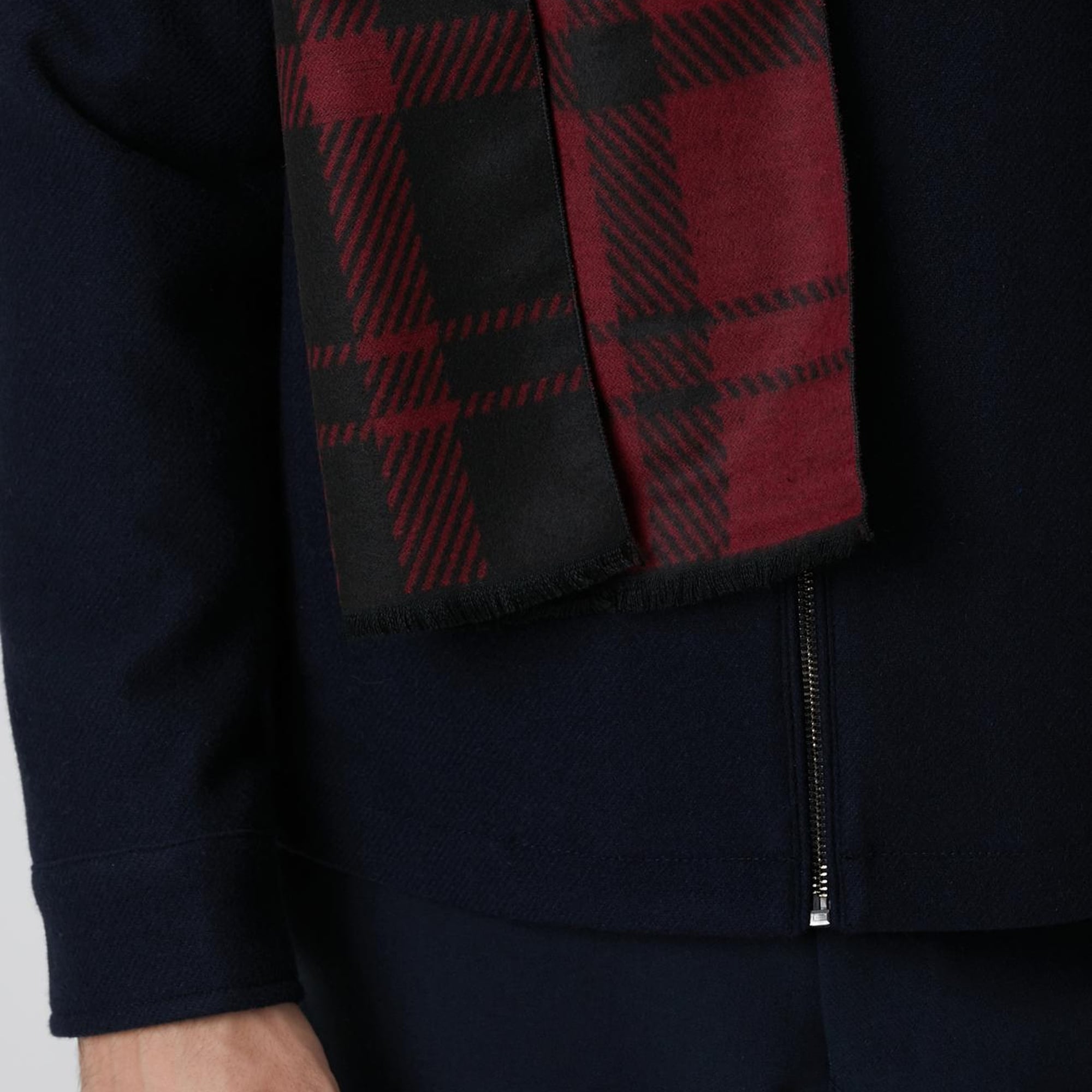 Network Erkek Bordo Desenli Atkı