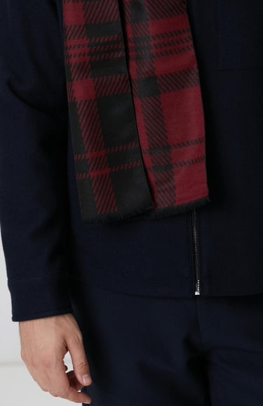  Network Erkek Bordo Desenli Atkı