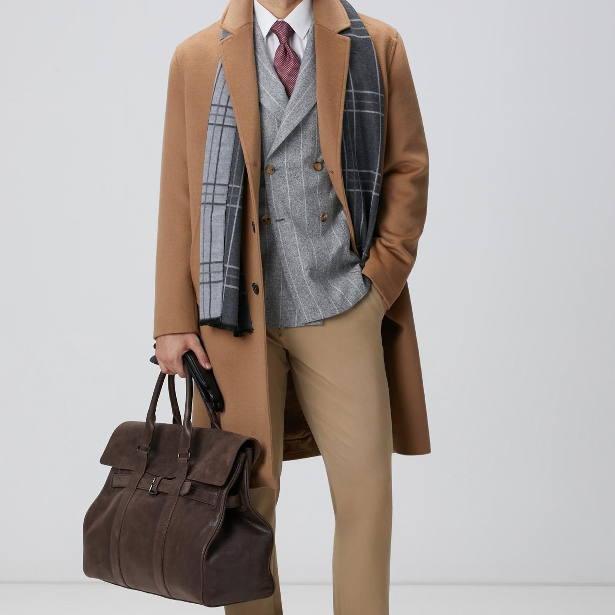 Network Erkek Siyah Desenli Atkı