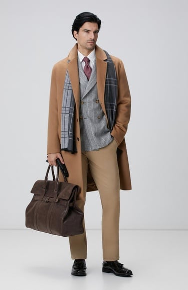  Network Erkek Siyah Desenli Atkı