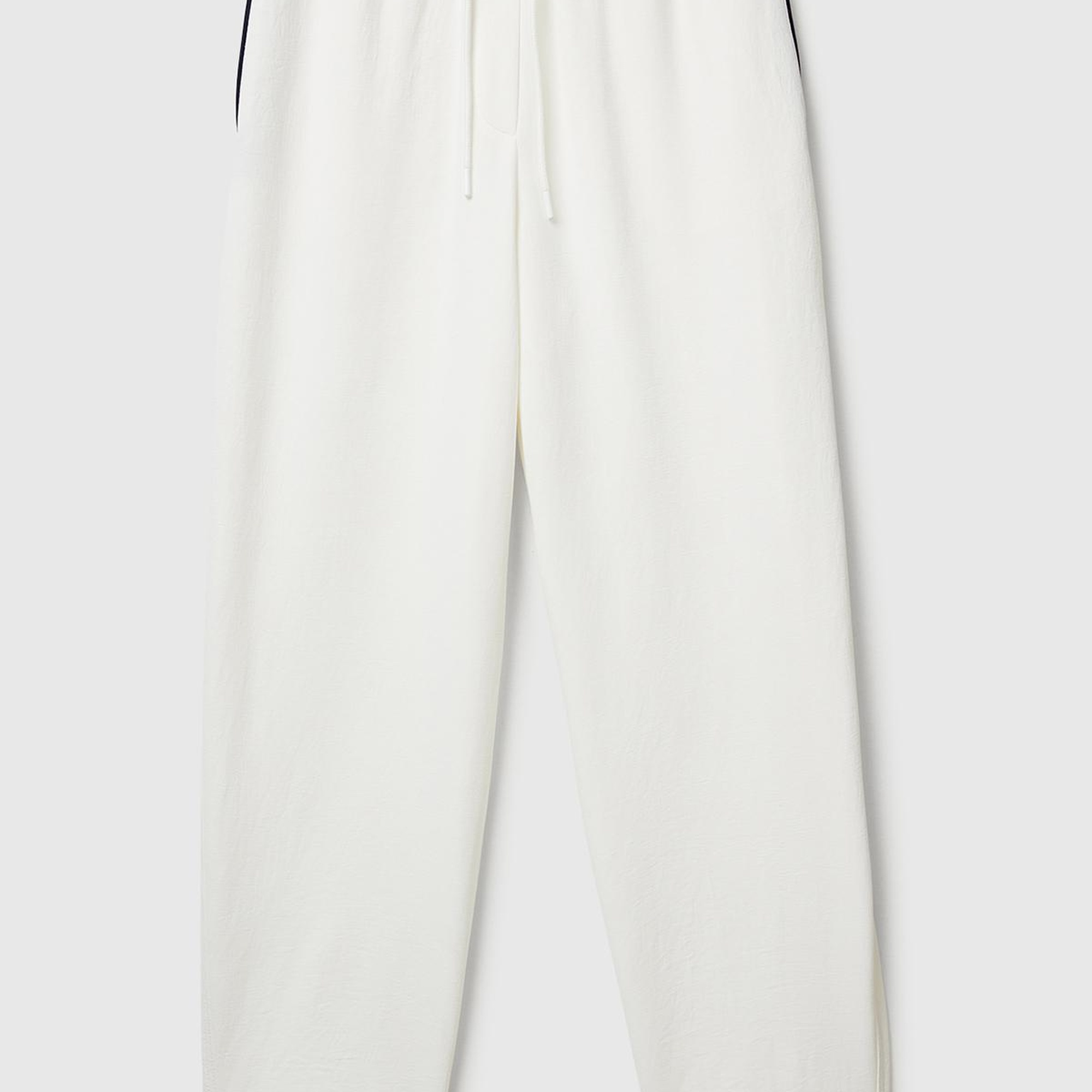 Kadın Krem Beli Bağcıklı Cepli Pantolon