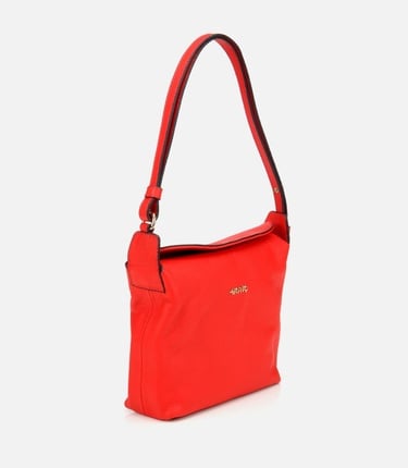  Kadın Deri Kırmızı Ayarlanabilir Askılı Omuz Çantası
