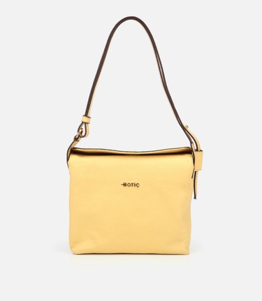  Kadın Deri Sarı Ayarlanabilir Askılı Omuz Çantası