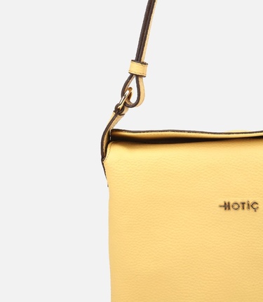  Kadın Deri Sarı Ayarlanabilir Askılı Omuz Çantası