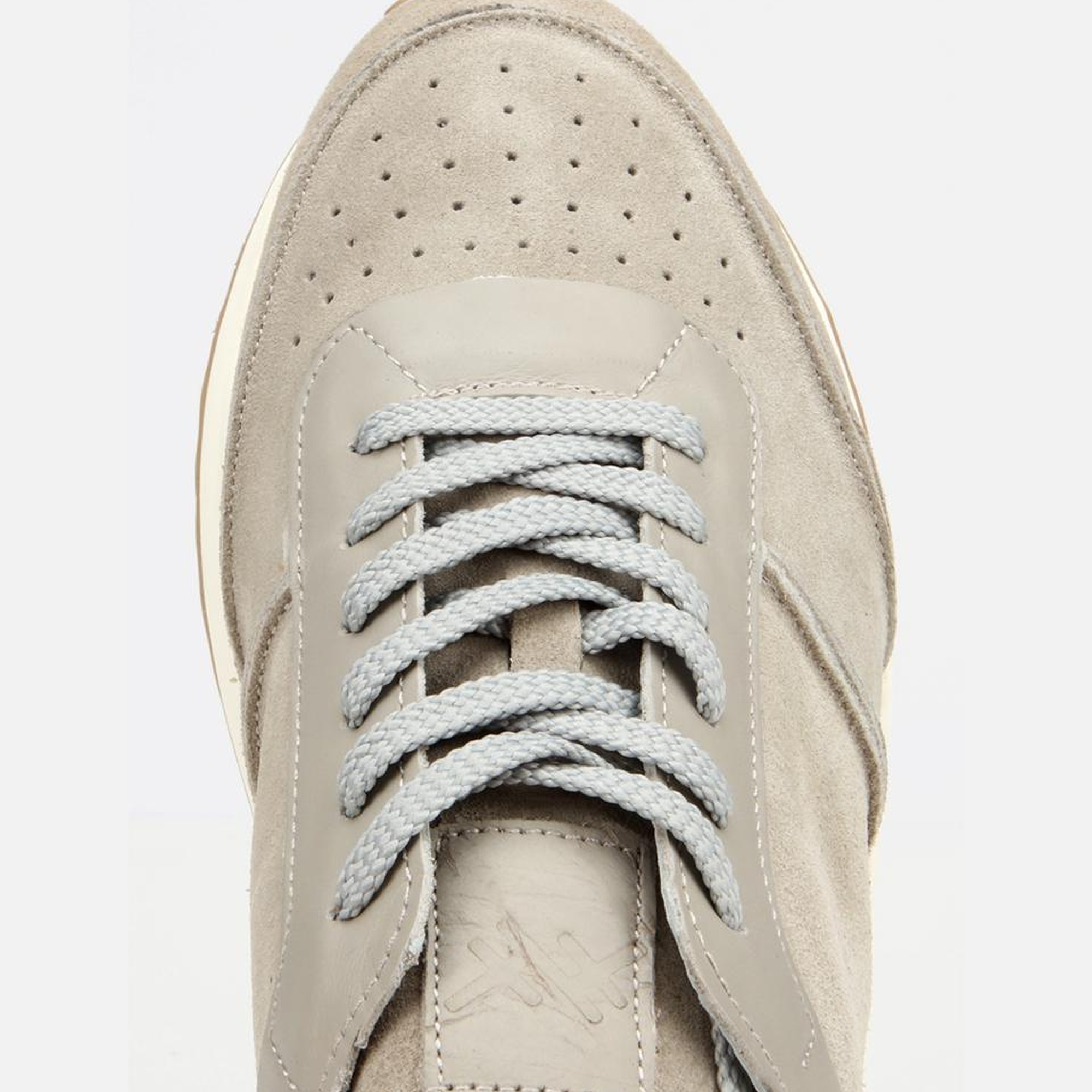 Erkek Süet Deri Bej Ultra Hafif Tabanlı Spor Ayakkabı