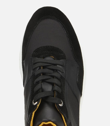  Erkek Süet Deri Siyah Hafif Tabanlı Spor Ayakkabı