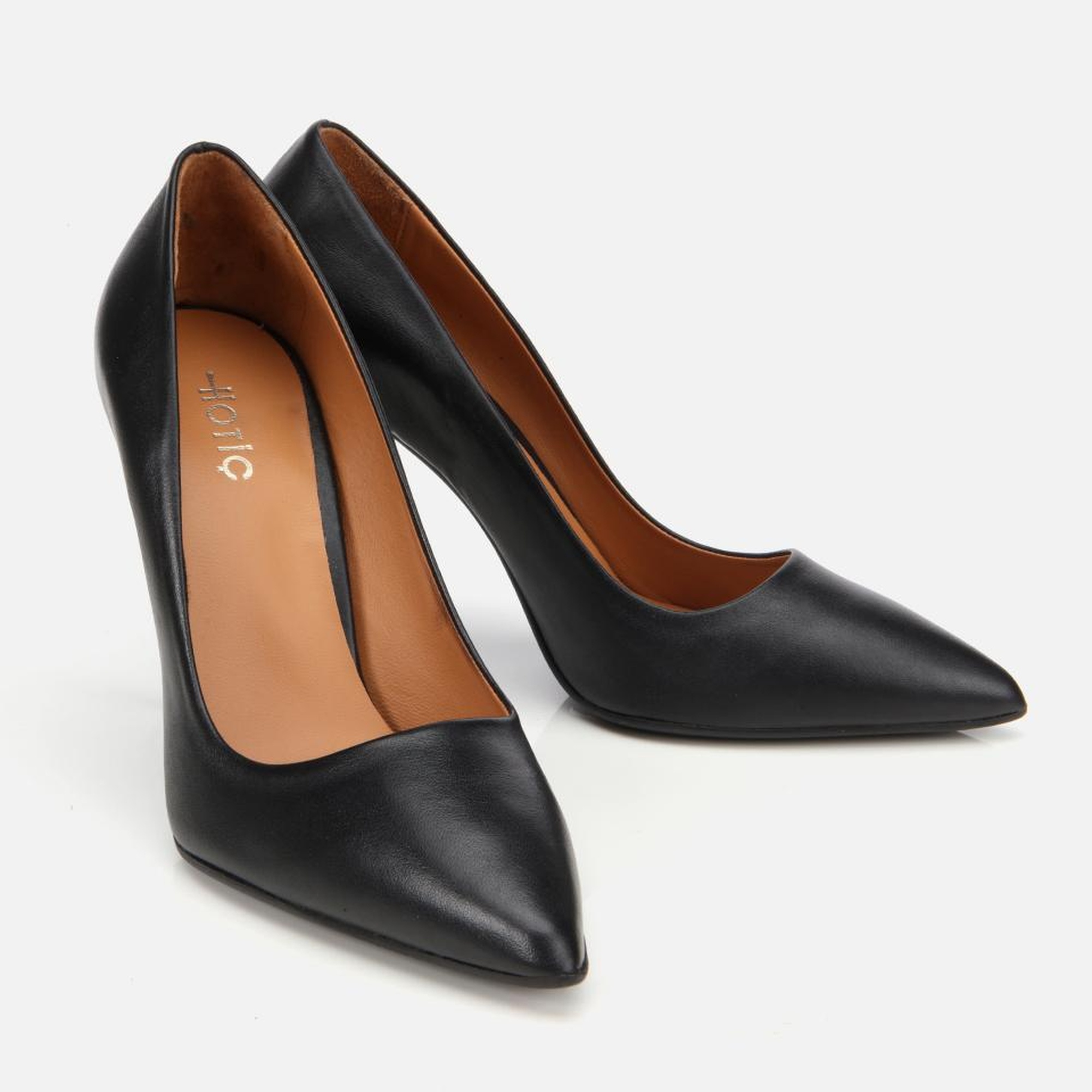 Kadın Deri Siyah Stiletto