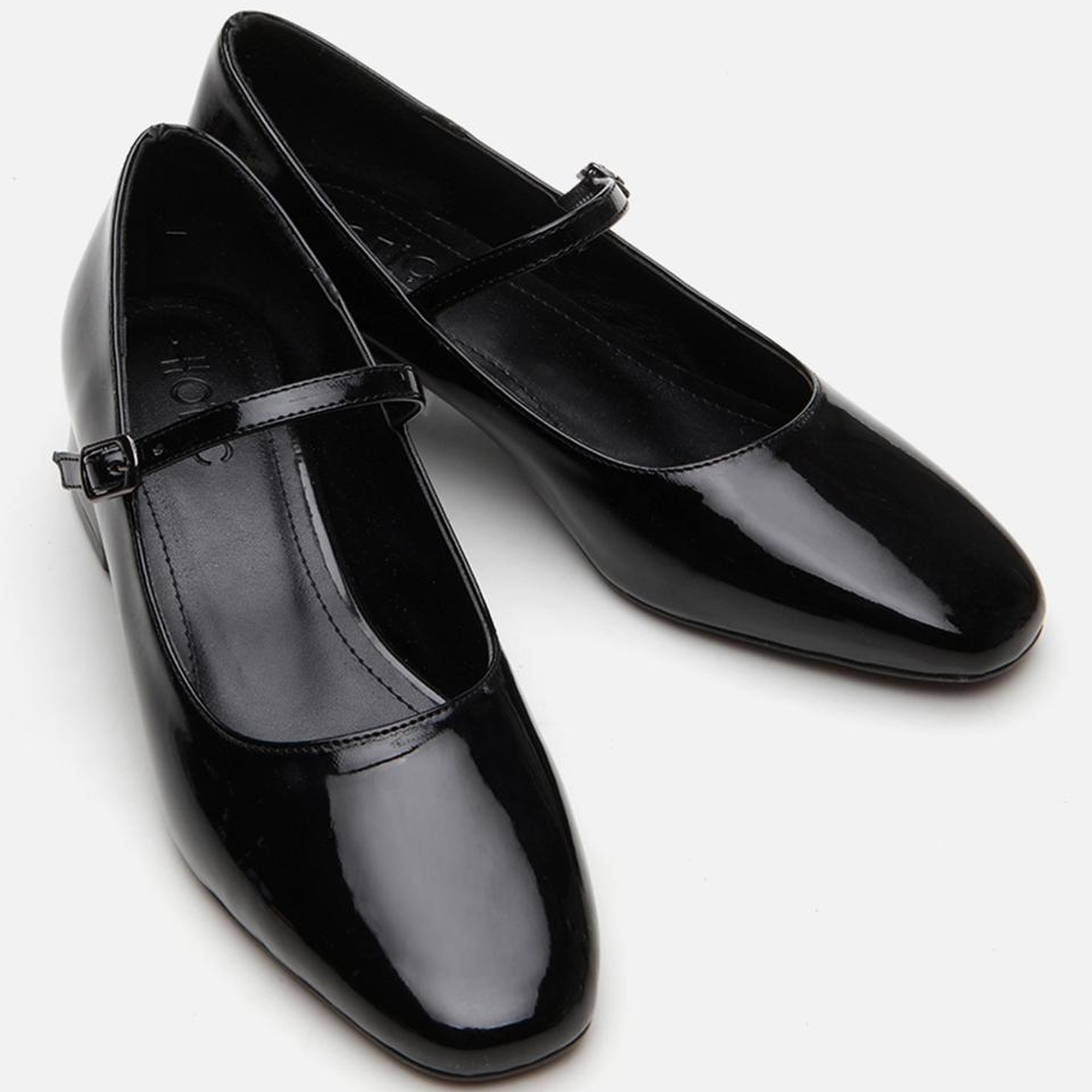 Kadın Mary Jane Siyah Kalın Topuklu Ayakkabı