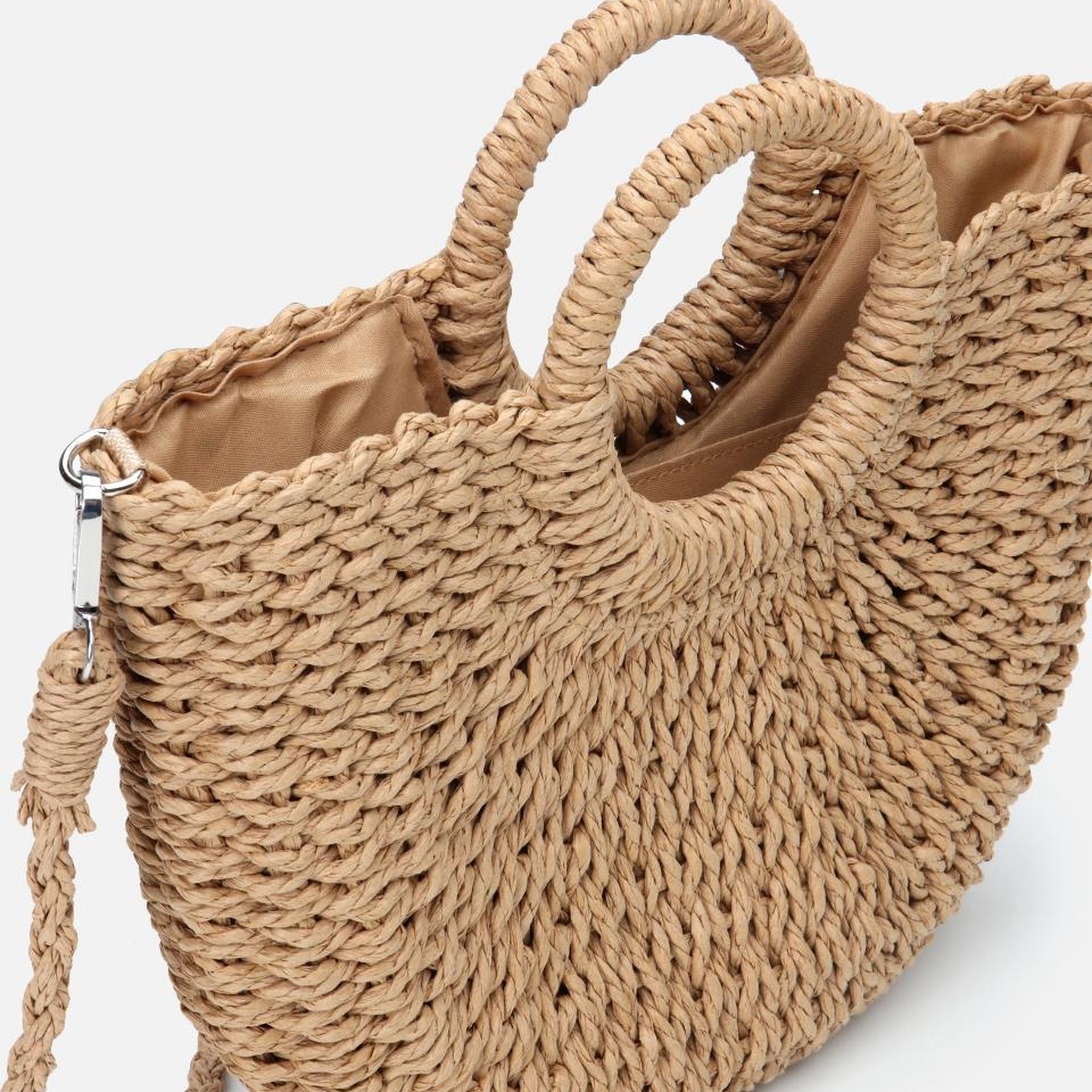 Kadın Taba Hasır Omuz Çantası