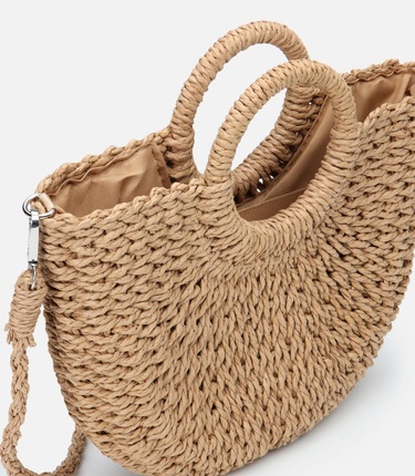  Kadın Taba Hasır Omuz Çantası