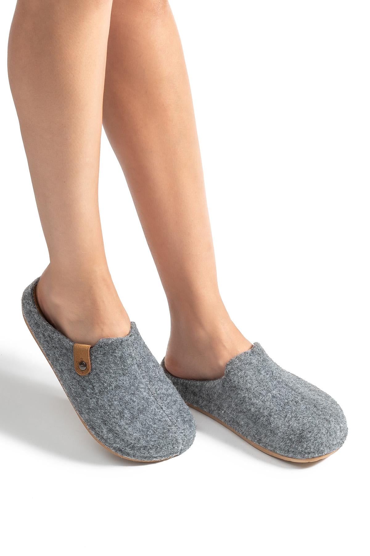  Teina Kadın,Garson Boy Ev Terliği Füme 36/40