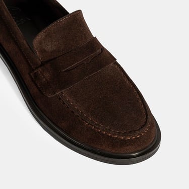  Kadın Kahve Süet Loafer