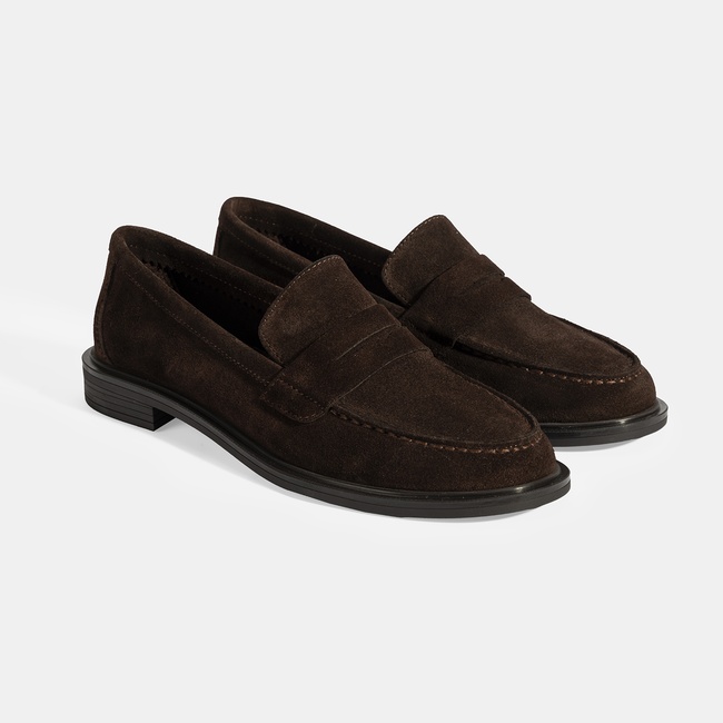  Kadın Kahve Süet Loafer