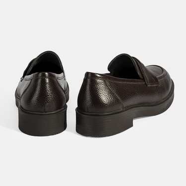  Kadın Kahve Deri Loafer