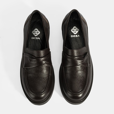  Kadın Kahve Deri Loafer
