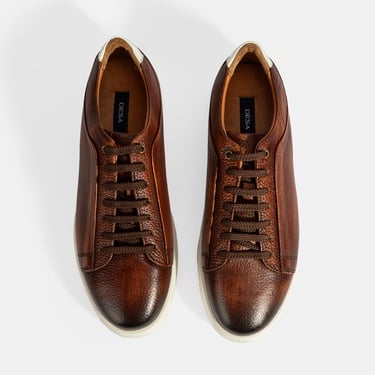  Erkek Taba Bağcıklı Günlük Deri Ayakkabı