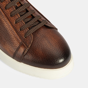  Erkek Taba Bağcıklı Günlük Deri Ayakkabı