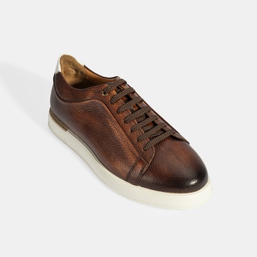  Erkek Taba Bağcıklı Günlük Deri Ayakkabı