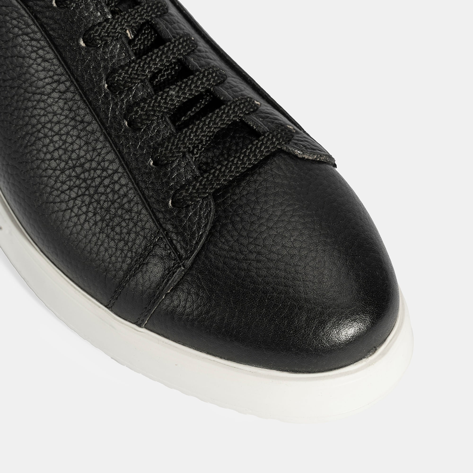 Erkek Siyah Bağcıklı Günlük Deri Ayakkabı