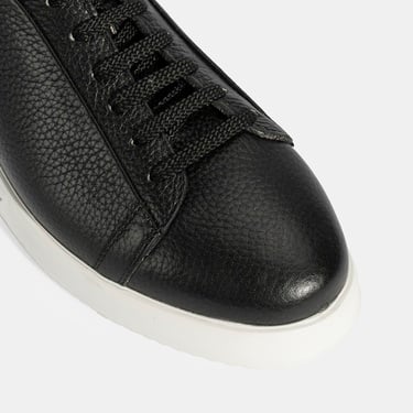  Erkek Siyah Bağcıklı Günlük Deri Ayakkabı