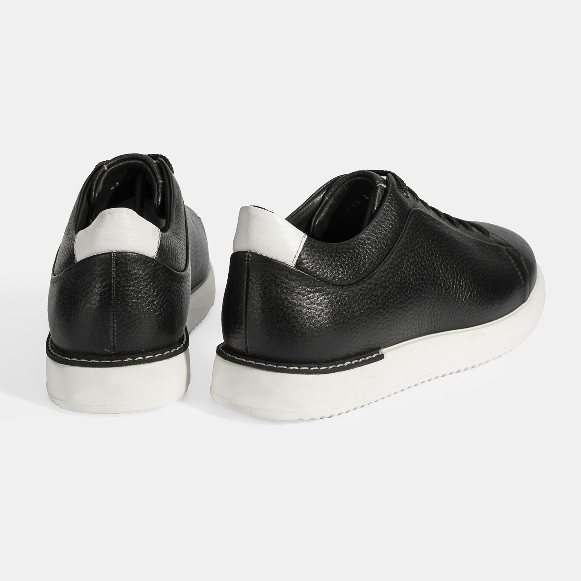 Erkek Siyah Bağcıklı Günlük Deri Ayakkabı