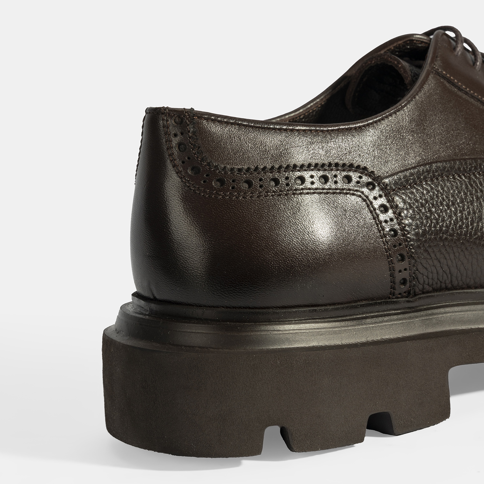 Erkek Kahve Bağcıklı Deri Günlük Ayakkabı