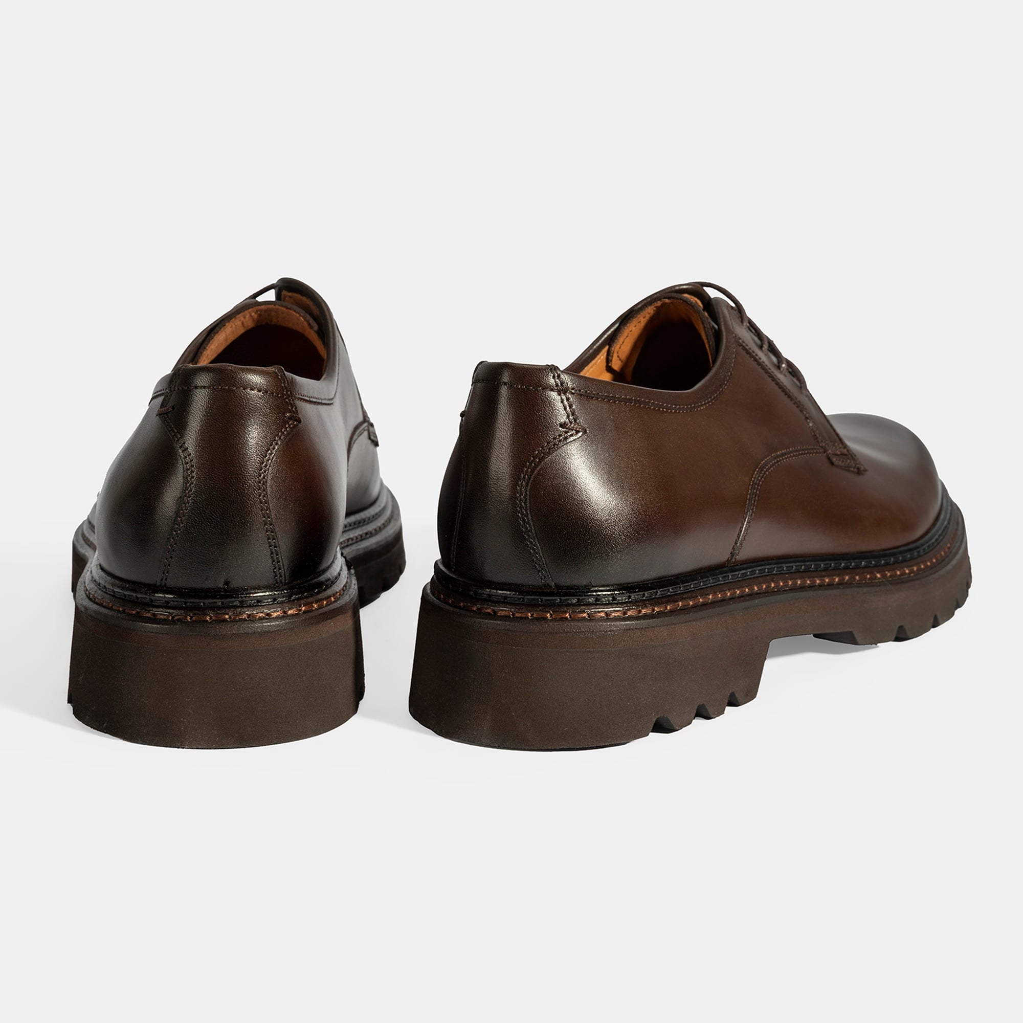 Erkek Kahve Bağcıklı Günlük Deri Ayakkabı