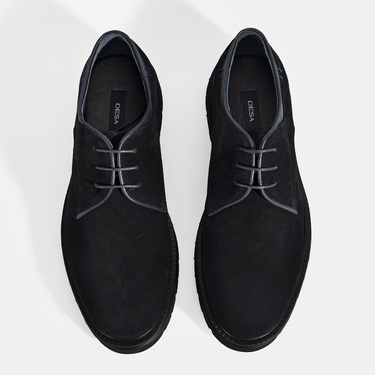  Erkek Lacivert Bağcıklı Süet Günlük Ayakkabı