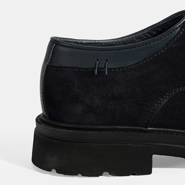  Erkek Lacivert Bağcıklı Süet Günlük Ayakkabı