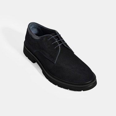  Erkek Lacivert Bağcıklı Süet Günlük Ayakkabı