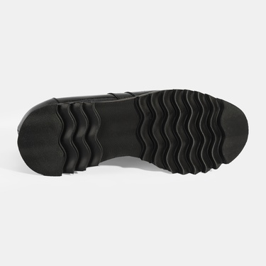  Luca Grossi Kadın Siyah Bağcıklı Rugan Spor Ayakkabı