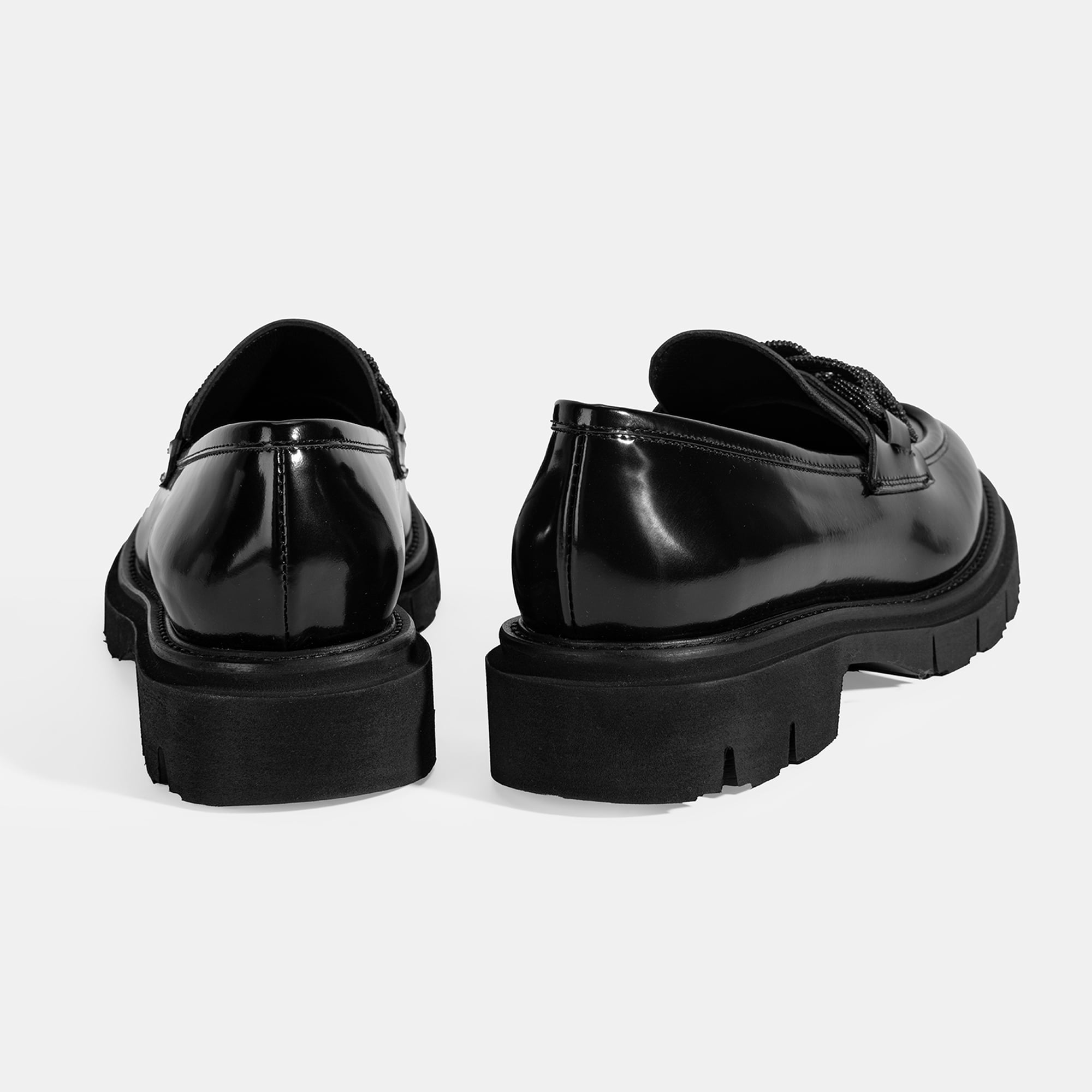 Luca Grossi Kadın Siyah Toka Detaylı Deri Loafer